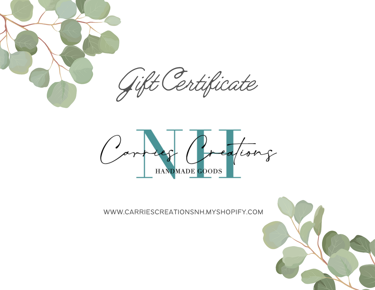 CarriesCreationsNH Gift Card
