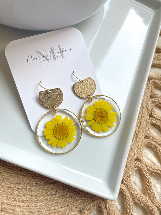 Yellow Floral Dangle